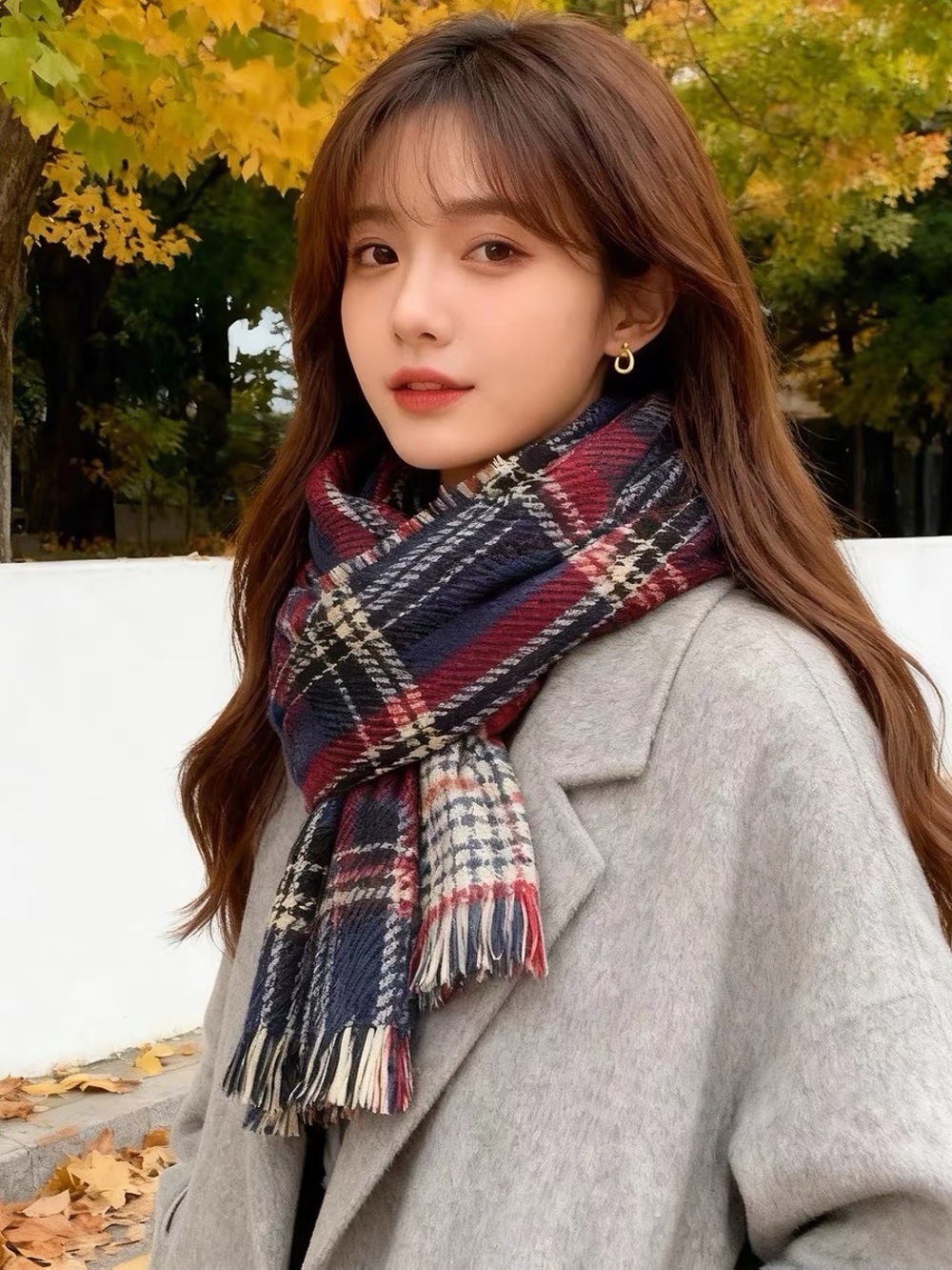 ✨Final Sale✨Oversized Red Scarf - English Style♥️